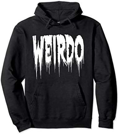 Unisex Weirdo Hoodie Horror Goth Emo Rock Heavy Metal XL: Black
