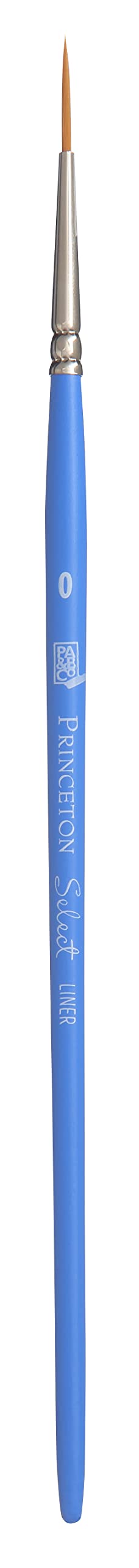 Princeton Select Artiste, Mixed-Media Brushes for Acrylic, Oil, Watercolor Series 3750 Liner Synthetic, Size 0