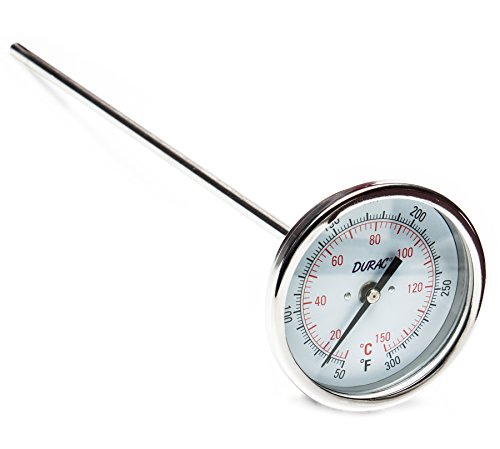 SP Bel-Art, H-B DURAC Bi-Metallic Dial Thermometer; 10 to 150C (50 to 300F), 1/2 in. NPT Threaded Connection, 75mm Dial (B61310-9100)