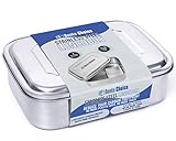 Stainless Steel Bento Lunch Box EXTRA LARGE. 3 Sections Holds Sandwich and Two Sides. Ecofriendly Durable Perfect LunchBox for Adults Office or Outdoor. Holds 8 Cups of Food! Steel Cutlery Included