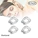 Clipple Silicone Magnetic Anti Snore Transparent Silicone Stop Snoring Device Silicone Nose Clip Tools Professional Relieve Snore Mini Comfortable Sleep Sleeping Aid (4 Pack)