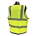 Radians SV59-2ZGD-S Heavy Duty Surveyor Vest Hi Vis Green Mesh Small Chrome Snap