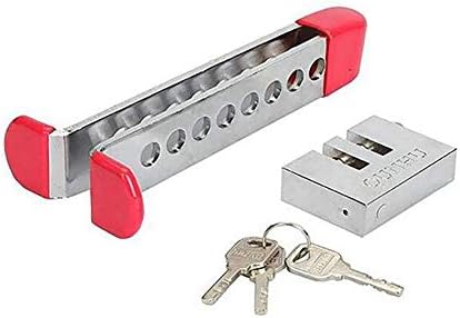 盗難 流行のアイテム オート ステンレススチール 8穴 クラッチロック 車両セキュリティ保護用品 車のブレーキペダル セキュリティペダル 盗難防止デバイス穴トラック ステアリングホイールロック 耐久性 盗難防止 強力なツール