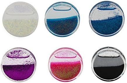 The Jewelry Archivist ONE Set of Our Jet Black Onyx Glitter Encased in a Clear Acrylic Snow Globe Double Flare Saddle Flared Saddle Plug Ear Tunnel Expander (00G - 10mm)