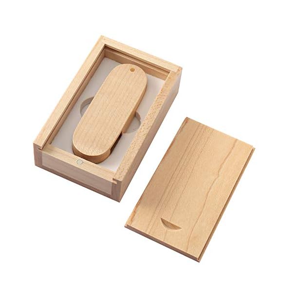USB-Stick aus Holz, USB 2.0, mit Holzbox (16 GB, drehbares Holz) – Bild 4