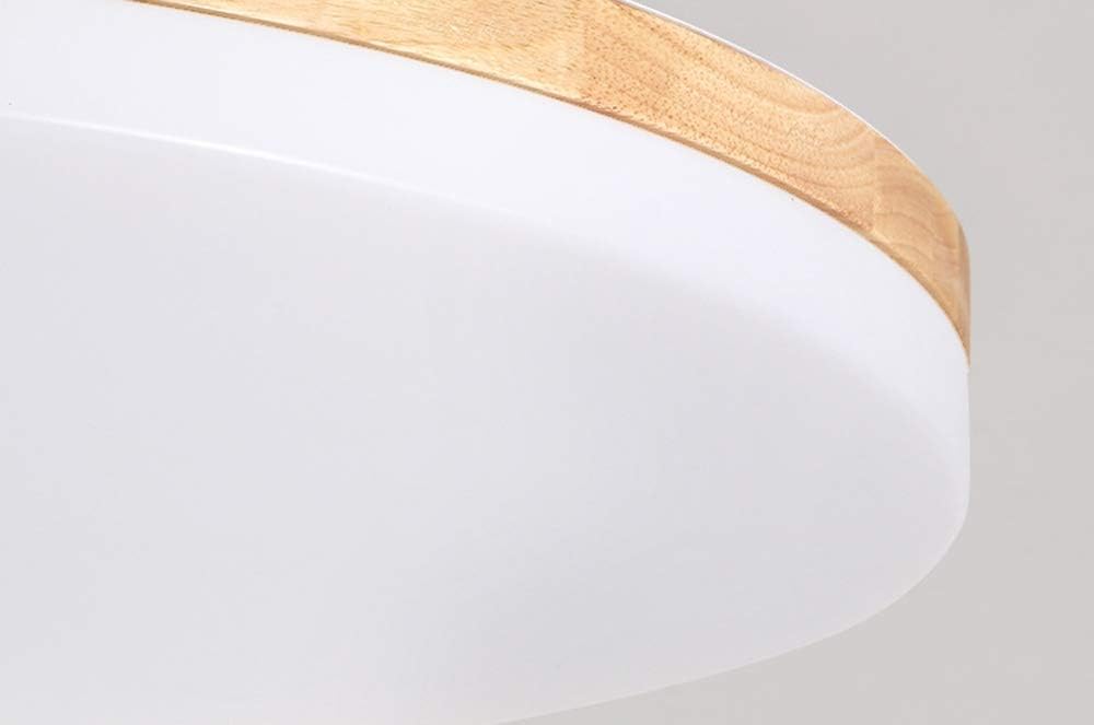 Deckenleuchte Holz Wohnzimmer Lampe Rund Flach Wohnzimmerlamp Holzlampe