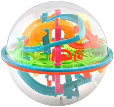 ISO TRADE3D Maze Ball - 138 Barriers, Glass & Metal, Maze Game, Modern Style, 1 Set, 1 Item, 5 Pack, Age 6+