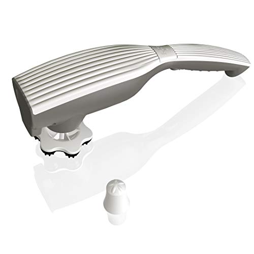 PUREWAVETM CM-03 Percussion Therapy Massager | Compact Massager to Treat Pain for Back, Sciatica, Neck, Leg, Foot, Plantar Fasciitis, tendinitis - White