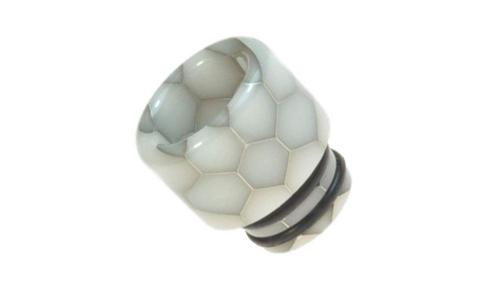 Armerah Snakeskin Mini 510 Drip Tip eCig Mouthpiece Short/Medium Epoxy Resin Single White