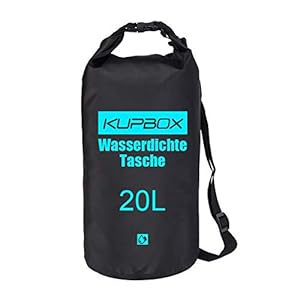 KUPBOX Dry Bag 20L,wasserdichte Tasche mit Verstellbarem Gurt, Dry Bag,100% wasserdichte Packsäcke für Wassersport,Boot Kajak, Angeln, Rafting,Camping usw.Mehrweg-Verpackung. (schwarz, 20L) 1 Schnorchelmasken 41kTQSptmDL. SS300 Kupbox Dry Bag wasserdichte Tasche ist Ihre ideale Auswahl!