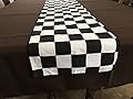 Zen Creative Designs Black 2 Inch Checkerboard Print Cotton Table Runner Perfect Decor for Holiday Parties or NASCAR Themed Events