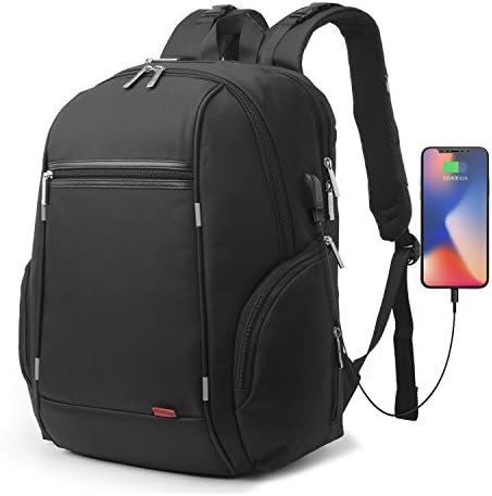 Diaper Bag Backpack Miubox Water-resistant Baby Nappy Bag With Insulated Pockets Muti-functional Diaper Backpack Include Insulated Sleeve For Mum / Dad / (L-size , Black)