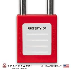 TRADESAFE Lockout Tagout Locks Set - 7 Red Loto