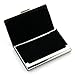 Partstock(TM) Litchi Profile PU Leather & Stainless Steel Business Name Card Holder Wallet Credit Card ID Case/Holder 22 Name Cards Case.(Black)