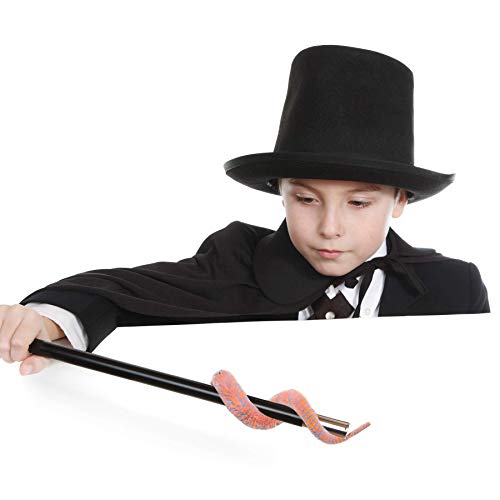 Happy Will 25 Pcs Fuzzy Magic Worms Toys with Invisible String Wiggly Magic Trick Carnival Party Favors for Kids Cat