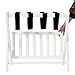 WELLAND Wood Collapsible Foldable Luggage Rack Holder with Shelf Suitcase Luggage Stands for Guest Room, White