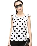 Women Sexy Summer Chiffon Polka Dot Blouse Ruffle Sleeve Office Lady Shirts