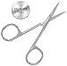 Coco's Closet Cuticle Nail Scissors - Stainless Steel Precision Manicure Scissor - Extra Pointed Curved Fingernail Scissor