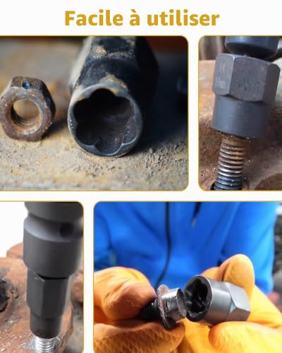 Set of 15 Screw Nut Extractors 6.35-19mm Kit Rusty Broken Bolts