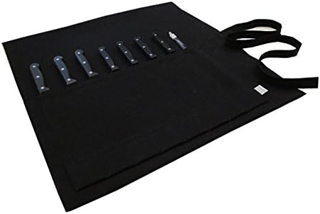 MOOJICRAFT 10" BLADE, BLACK CANVAS ROLL KNIFE CASE