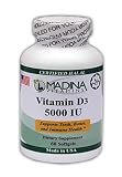 Halal Vitamins D3 5000 IU (60 Softgels Daily Supplements) - Madina Vitamins