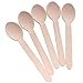 HAZOULEN 100 Pack Eco-friendy Wooden Spoons for Parties and Crafts, 6-2/5 Inch