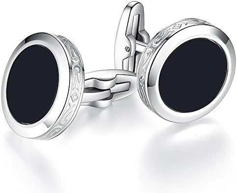 Reve Jewelry Stainless Steel Tuxedo Shirt Cufflinks for Men Wedding Business