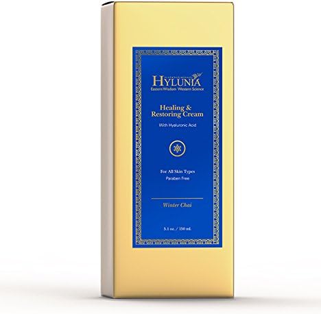 Hylunia Skin Care- Healing & Restoring Cream -Winter Chai : Paraben Free, Sulfate Free, Chemical Free, Phosphate Free, Gluten Free, Natural - Plant Based Vegan Moisturizer
