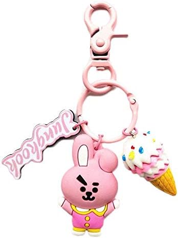Cute Cartoon Kpop BTS Bangtan Boys Keychain Key Ring Hot Gift for A.R.M.Y (Rabbit)