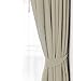 Utopia Bedding Blackout Room Darkening Curtains Window Panel Drapes - Beige Color 2 Panel Set, 52 inch Wide by 63 inch Long Each Pane