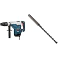 BOSCH 11264EVS 1-5/8 SDS-Max Combination Hammer with BOSCH HC5010 1/2 In. x 13 In. SDS-max Speed-X Rotary Hammer Bit, Grey