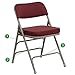 Flash Furniture HERCULES Series Premium Curved Triple Braced & Double Hinged Burgundy Fabric Metal Folding Chair