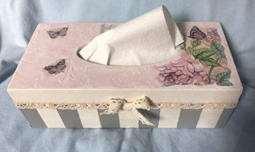 CAJA MADERA PAÑUELOS DECORADA A MANO PIEZA UNICA: Amazon.es: Handmade