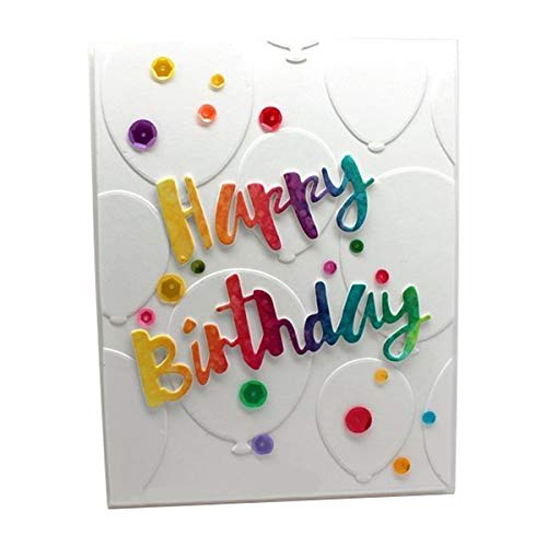 Happy Birthday Metal Cutting Dies Emboss Stencil DIY Scrapbooking Cards Craft - Thumbnail 5