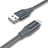 iPhone Cable , IMKEY Apple MFi Certified 6.5 Feet Braided Lightning to USB Cable for iPhone 6S / 6 Plus, iPhone SE, iPhone 5S 5C 5, iPad, iPod - (Gray)