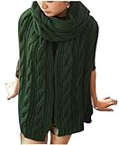 Suimiki Women's Knitted Long Twist Shoulder Scarf Girls Warm Shawl