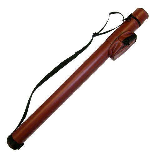 1x1 hard pool cue billiard stick carrying case, red