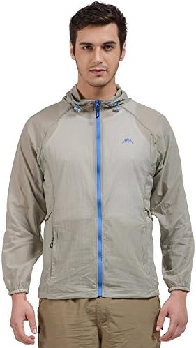 Homaok Men's/Women's UPF50+ Quick-dry Skin Coat Large Light Grey
