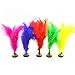 TangTanger 20 pcs Chicken Feathers Shuttlecock Sports Training Dedicated Goose Spline Multicolor Flower Shuttlecock Chinese Jianzi Sport