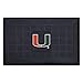 FANMATS 11364 Miami Hurricanes Heavy Duty Vinyl Medallion Outdoor Door Mat - 19.5in. x 31in.
