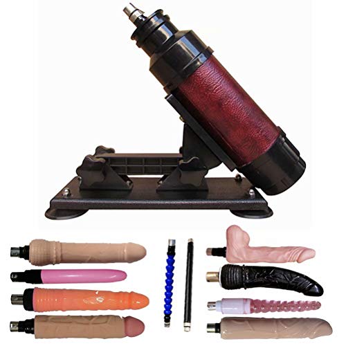 Electric Powerful Retractable & Thrusting Machine Multi-Angle-Speed Adjustable Adult Toy Clothes, Automatic Adult Machine and Various Accessories T-shirt（Dark red）