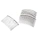 Honbay 6PCS Silver Fancy DIY Hair Clips Metal Wire Hair Combs Bridal Wedding Veil Combs (22 teeth)