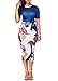 BETTE BOUTIK Women's Bodycon Business Pencil Dress Party Knee Length Dress Colorblock
