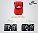 MegaGear MG041 Ultra Light Neoprene Camera Case compatible with Canon PowerShot SX740 HS, SX730 HS, SX720 HS, SX710 HS, SX700 HS, Sony Cyber-shot DSC-HX60V - Red