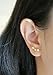 YAN & LEI Sterling Silver Triple Stars Stud Earrings Sweep Up Ear Climber Cuff Wrap Crawler