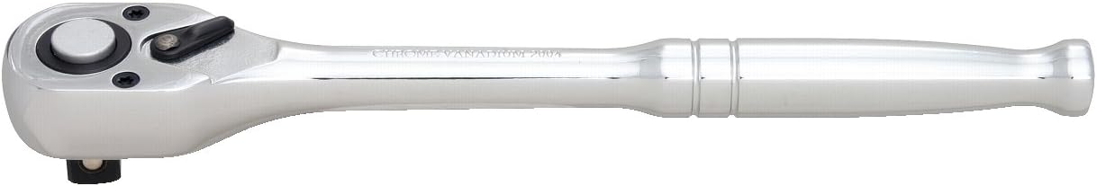 SK Hand Tool 1/4" Chrome Reversible Ratchet, 72 Teeth, Metal Handle, Clear