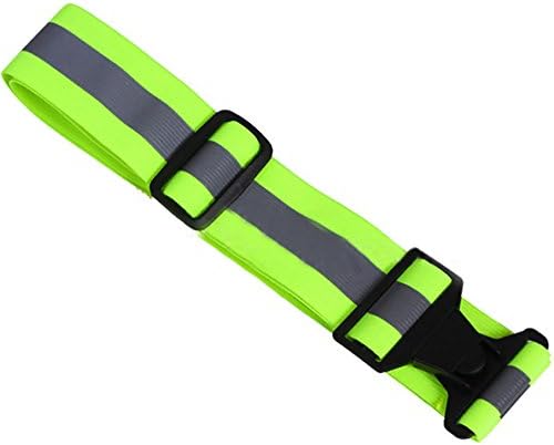 Auntwhale Reflective Waistband Belt Stripe High Visibility Elastic Night Running Cycling Jogging Climbing Safety Security