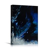 Canvas Wall Art Liquid Abstract Colorful Decorative Elements Mixed Media Multicolor Swirly - 12x18 inches