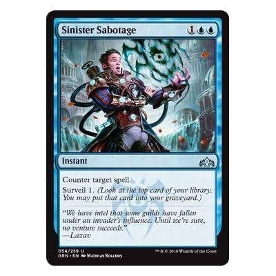 Magic The Gathering: Sinister Sabotage (054/259) - Guilds Of Ravnica, Carta Non Comune