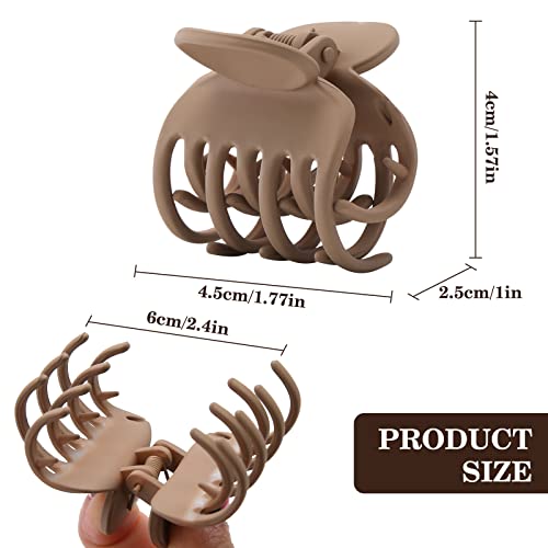 12 PCS Small Hair Claw Clips, Neutral Double Row Teeth Hair Clips for Women Girls, Small Claw Clips for Thin Short Hair, 1.6\